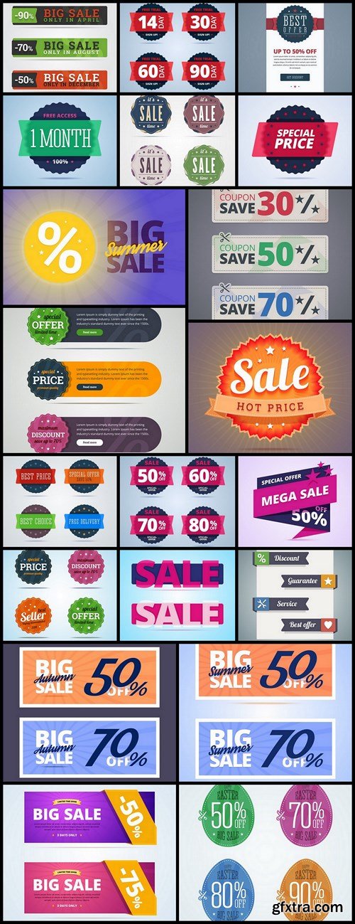 Promotional Sale Sanner Set #3 - 20 Vector