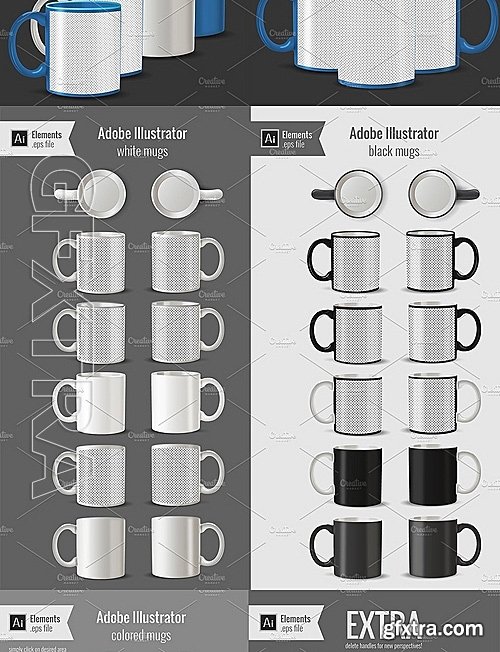 CM - Mug Mock-ups for Ai and Ps 1169158