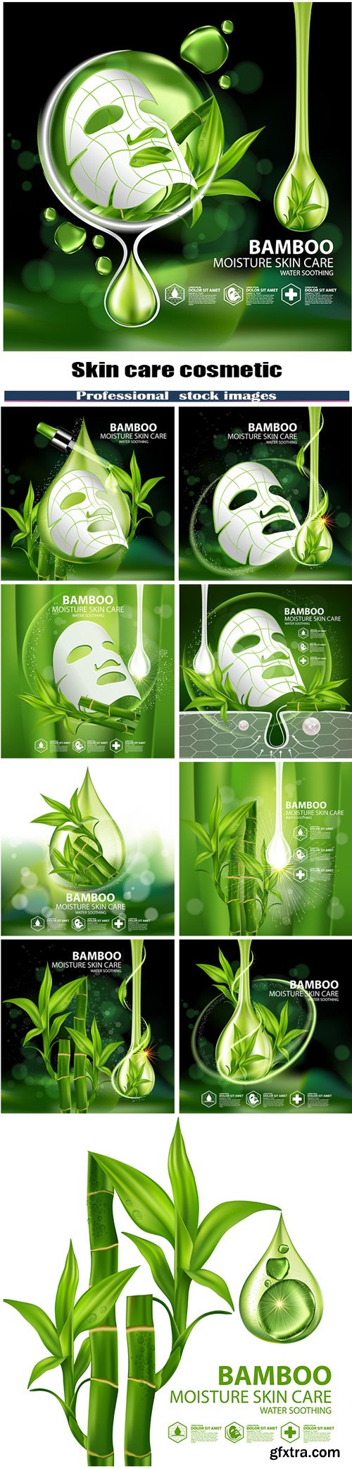 Bamboo natural moisture skin care cosmetic