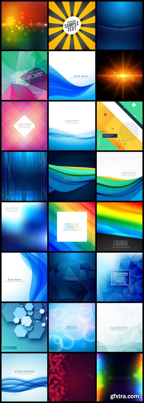 Abstract Background Collection #201 - 25 Vector