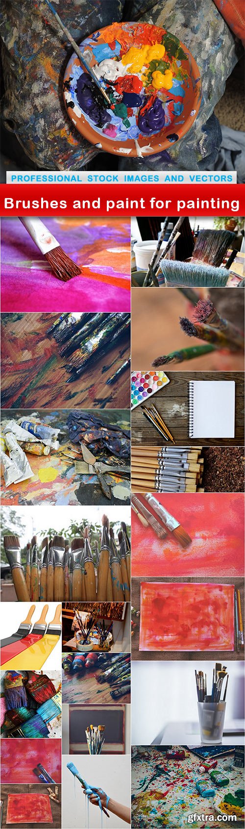 Brushes and paint for painting - 21 UHQ JPEG