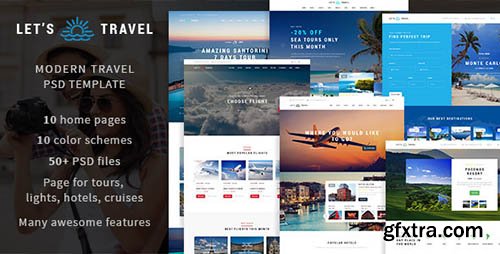 ThemeForest - Let's Travel v1.0 - Premium Travel Booking PSD Template - 12467466