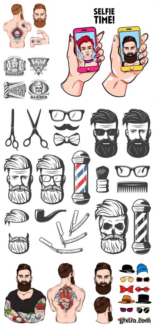 Barbershop professional accessories 6X EPS