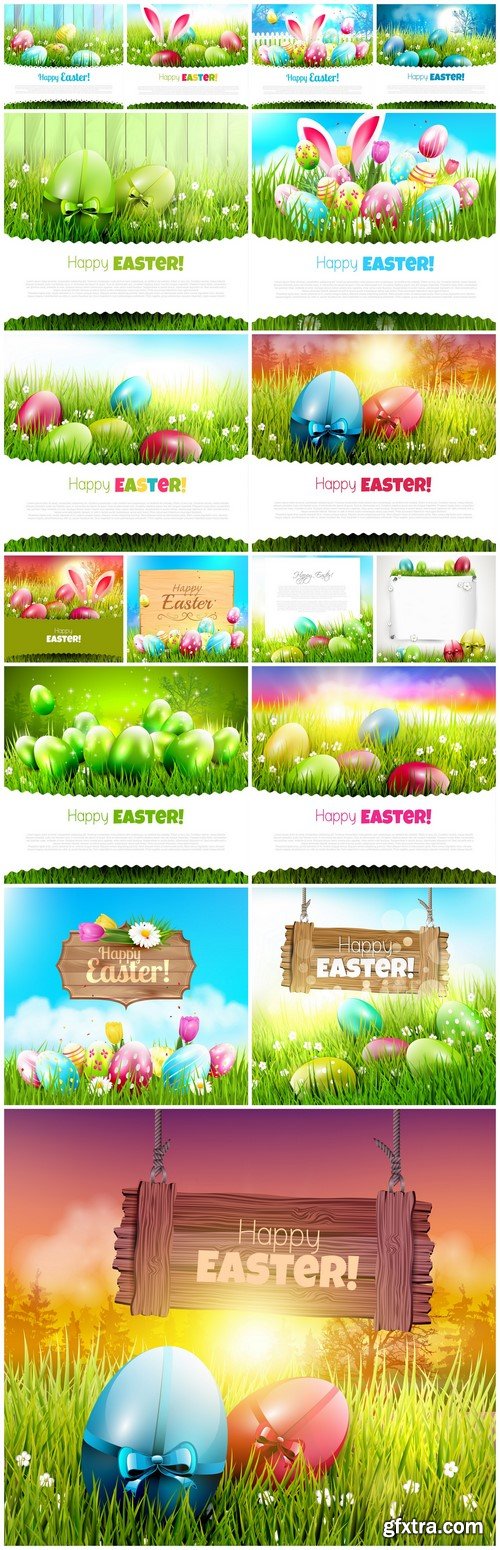 Easter greeting card 17X EPS