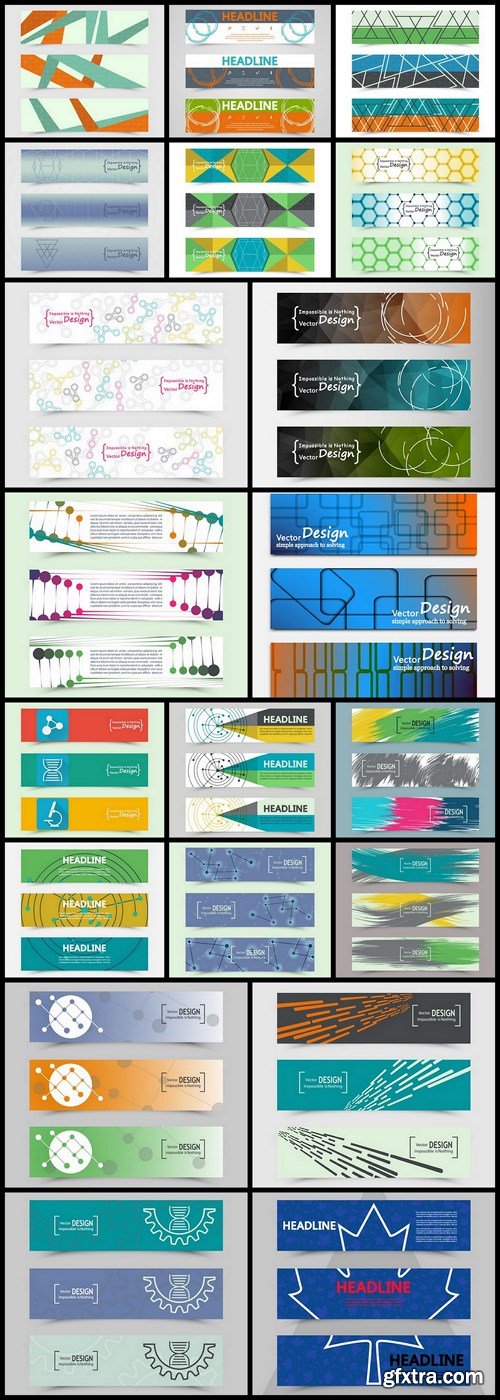 Abstract Banners Collection #126 - 20 Vectors