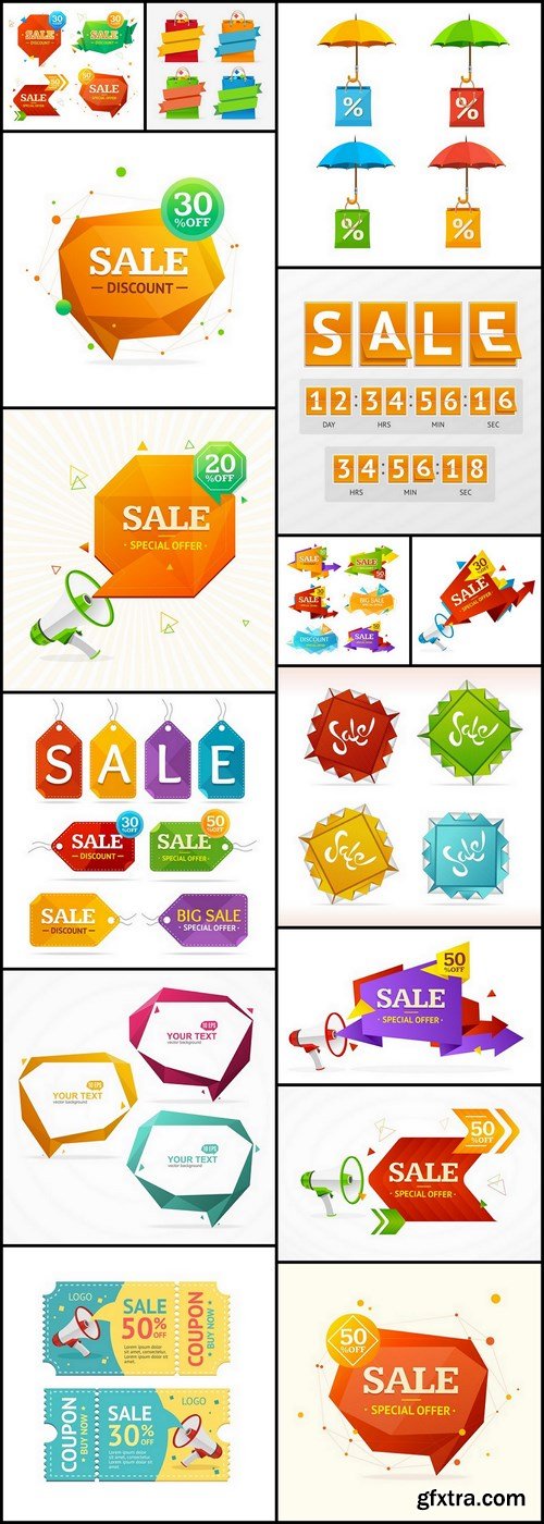 Promotional Sale Sanner Set #4 - 15 Vector