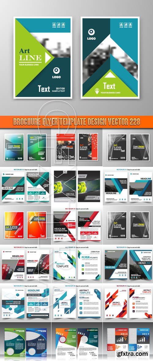 Brochure flyer template design vector 228