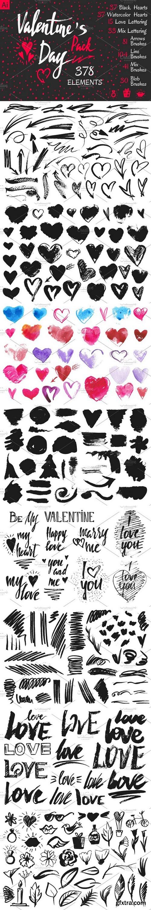 CM - Valentine\'s Day Pack. 378 elements. 1167437