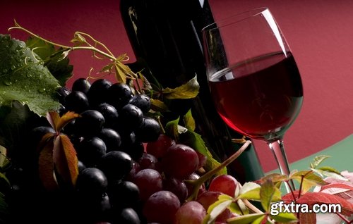 Collection of wine still life Red and white grape garnet glass barrel 25 HQ Jpeg