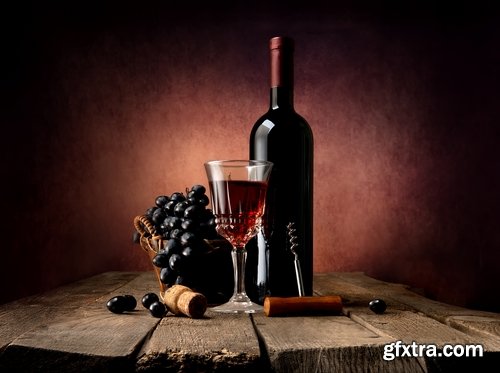 Collection of wine still life Red and white grape garnet glass barrel 25 HQ Jpeg