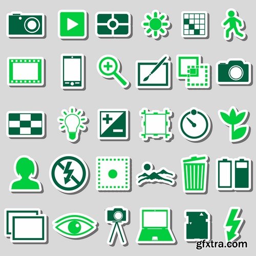 Collection logo icon web design element site 53-25 EPS