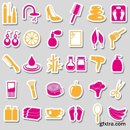 Collection logo icon web design element site 53-25 EPS