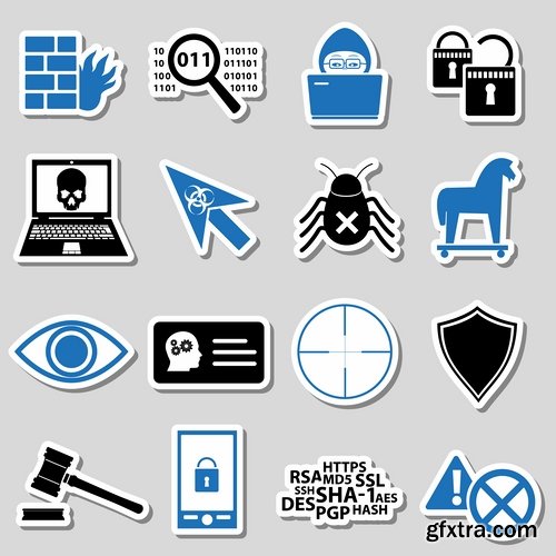 Collection logo icon web design element site 53-25 EPS