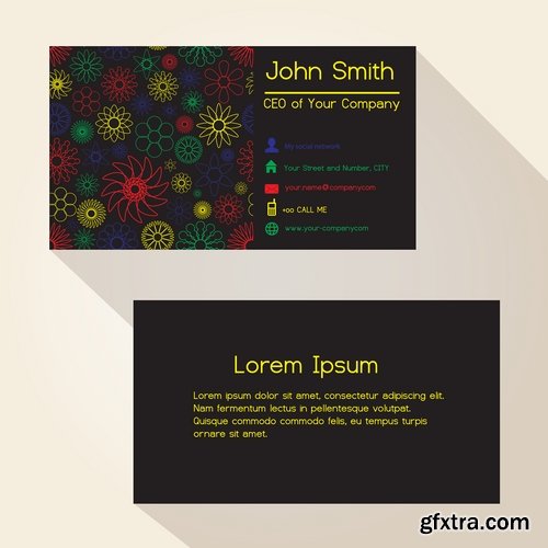 Collection book cover journal notebook flyer card business card banner vector image 51-25 EPS