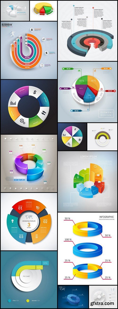 Pie Chart - 15 Vector