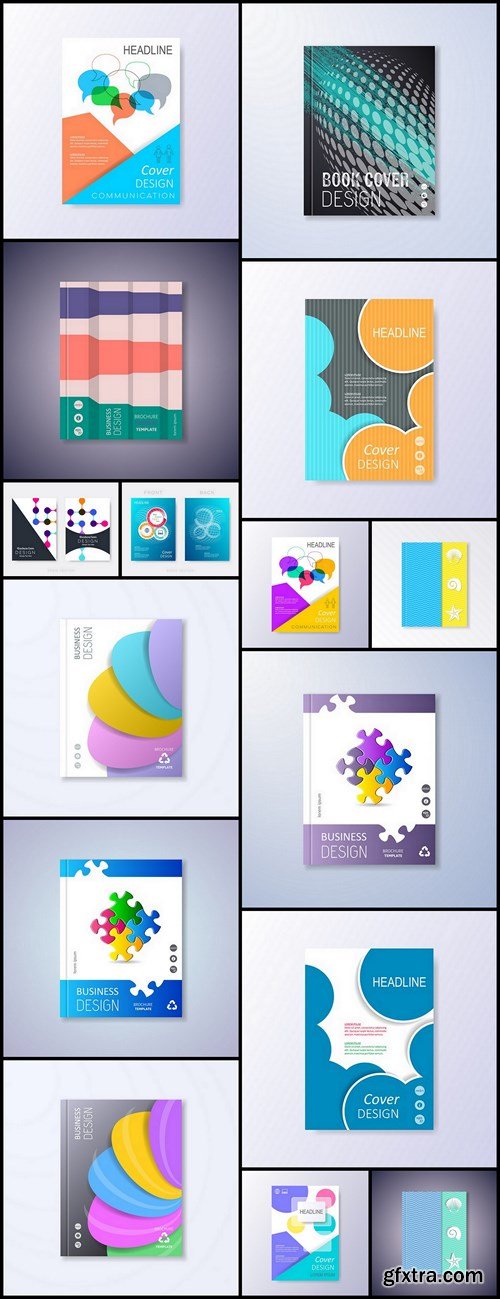 Modern Abstract Cover Brochure - 15 Vector