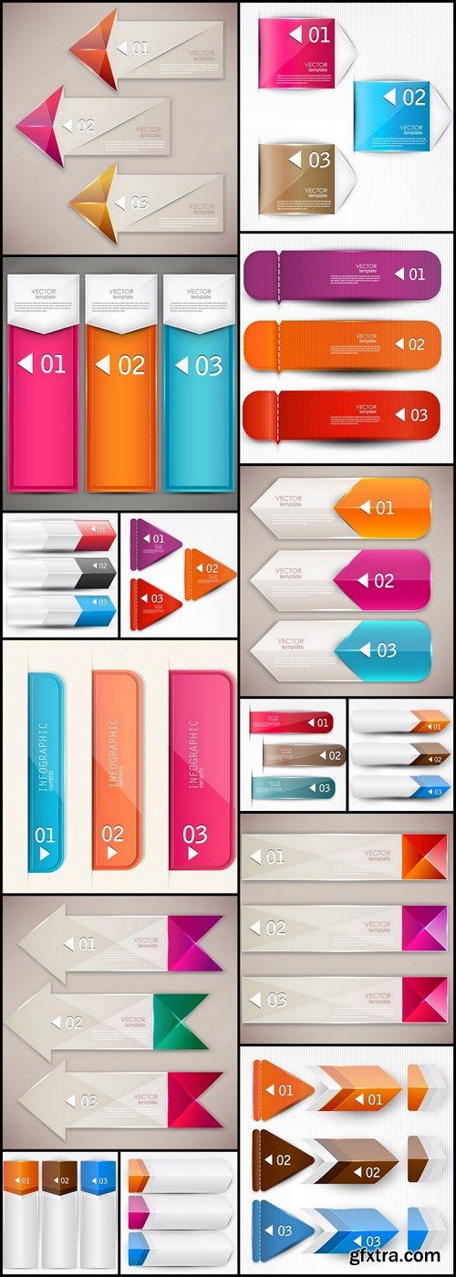 Colorful Bookmarks - 15 Vector