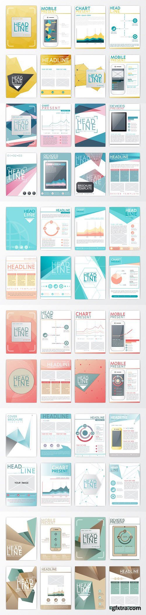 Business Brochure Set - 8 Vector