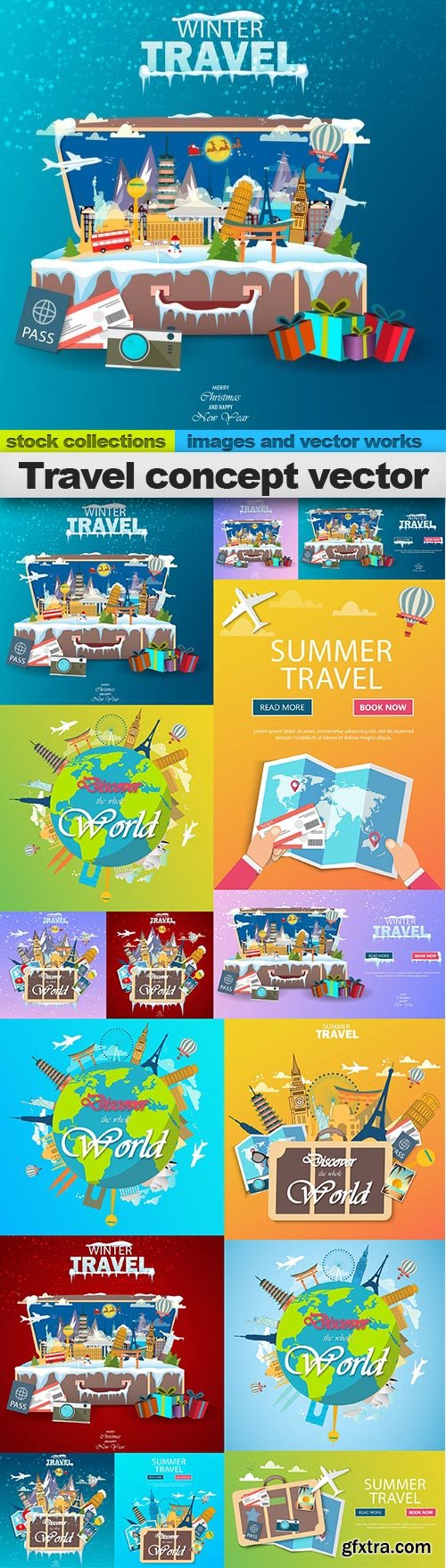 Travel concept vector, 15 x EPS