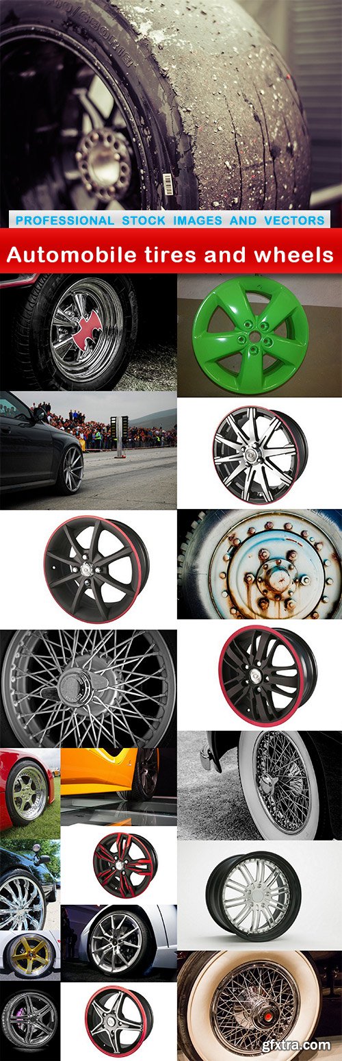 Automobile tires and wheels - 20 UHQ JPEG