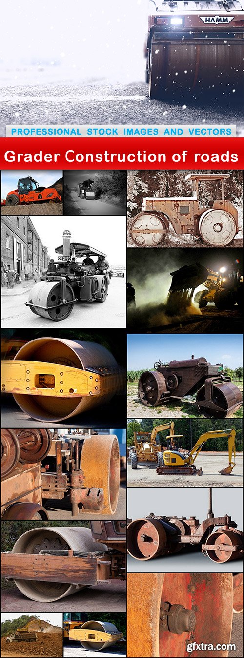 Grader Сonstruction of roads - 15 UHQ JPEG