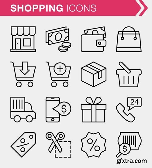 Collection logo icon web design element site 54-19 EPS