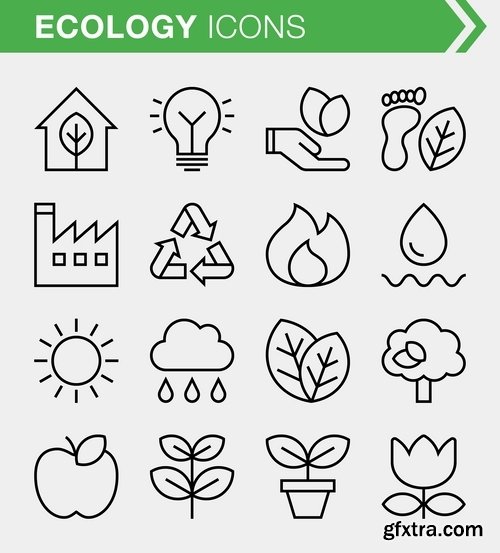 Collection logo icon web design element site 54-19 EPS