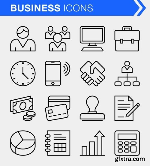 Collection logo icon web design element site 54-19 EPS