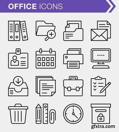 Collection logo icon web design element site 54-19 EPS