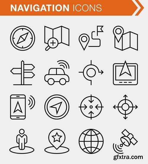 Collection logo icon web design element site 54-19 EPS