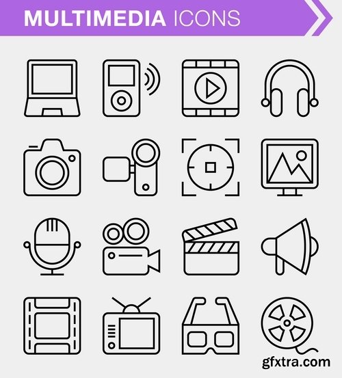 Collection logo icon web design element site 54-19 EPS