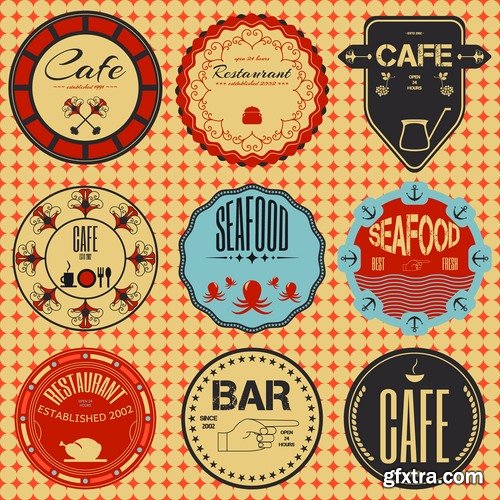 Collection of label discount sale sticker logo frame border card 4-25 EPS