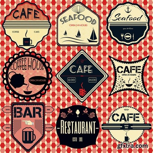 Collection of label discount sale sticker logo frame border card 4-25 EPS