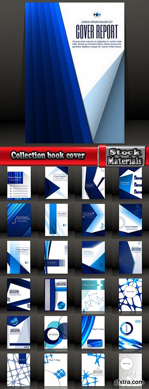 Collection book cover journal notebook flyer card business card banner vector image 54-25 EPS