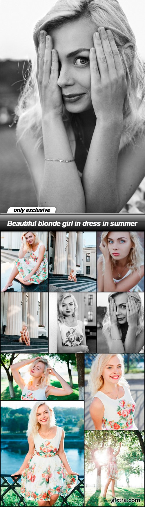 Beautiful blonde girl in dress in summer - 10 UHQ JPEG