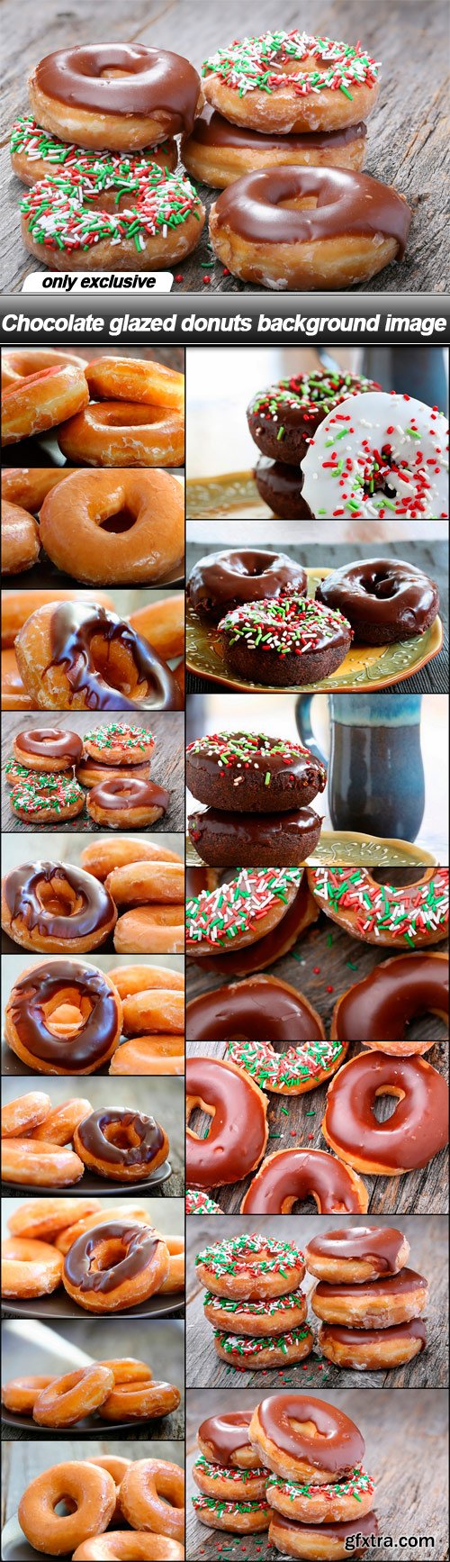 Chocolate glazed donuts background image - 17 UHQ JPEG