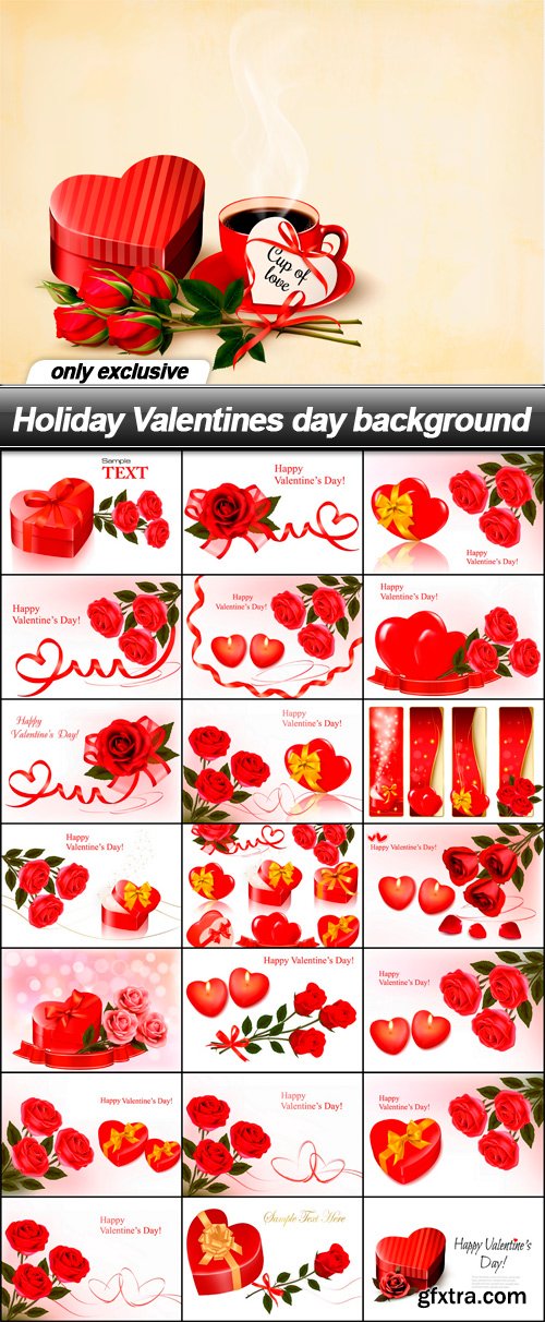 Holiday Valentines day background - 22 EPS