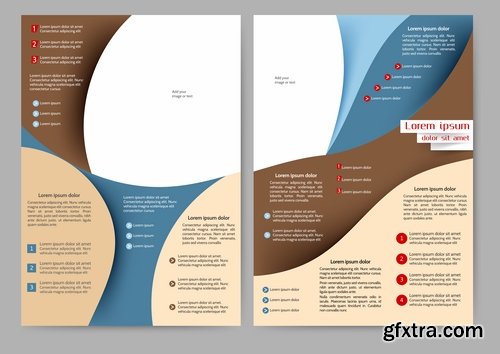 Collection of corporate banner flyer business card brochure cover vector image 25 EPS