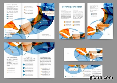 Collection of corporate banner flyer business card brochure cover vector image 25 EPS