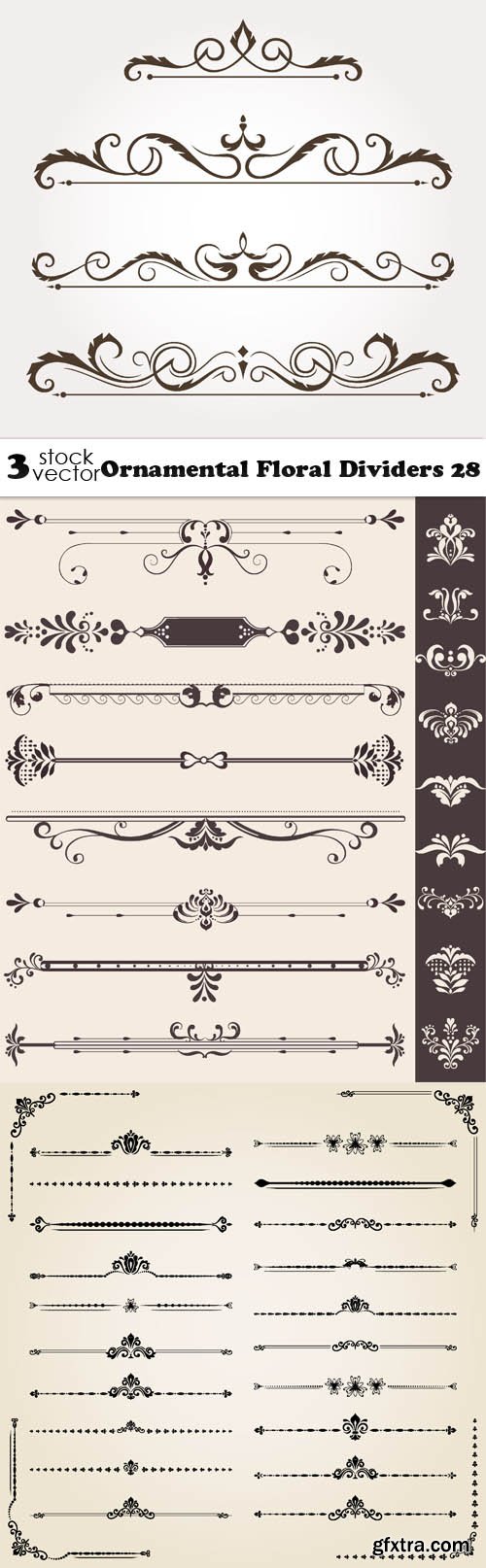 Vectors - Ornamental Floral Dividers 28