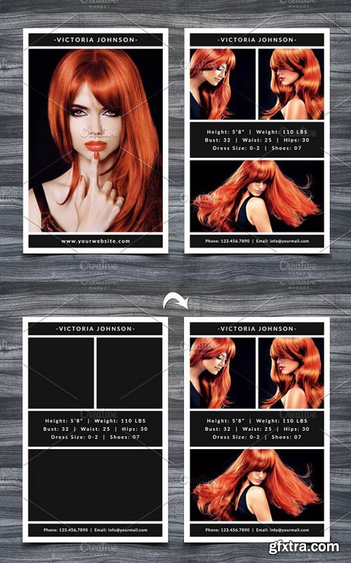 CM - Model Comp Card Template 1168913