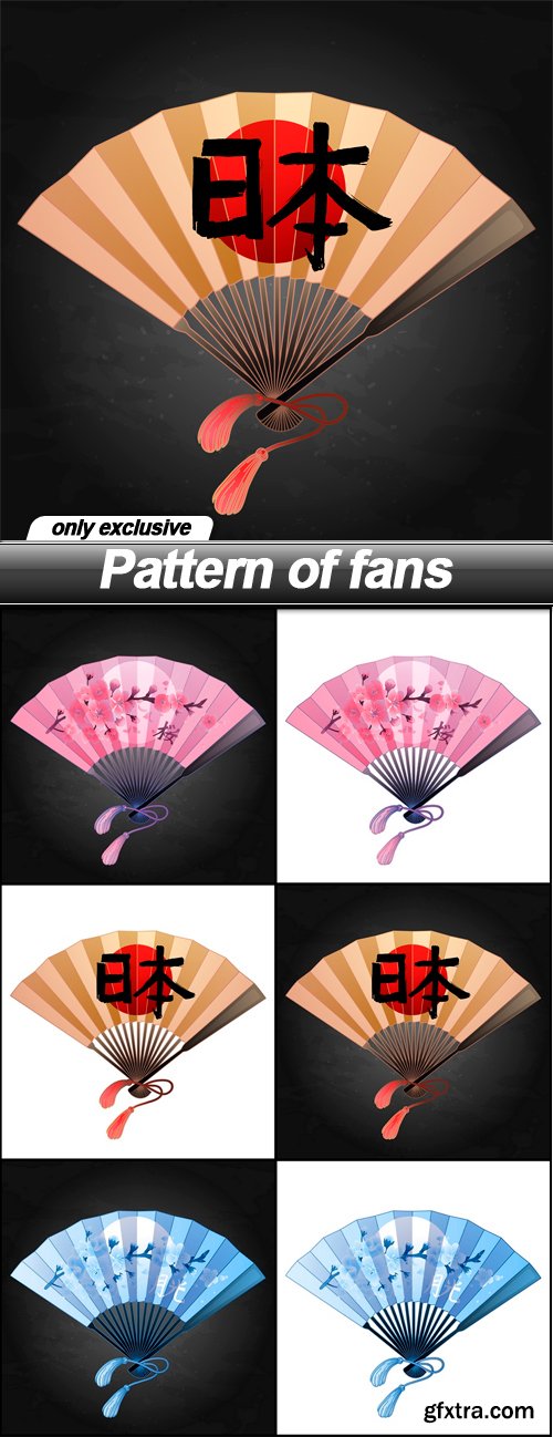 Pattern of fans - 6 EPS