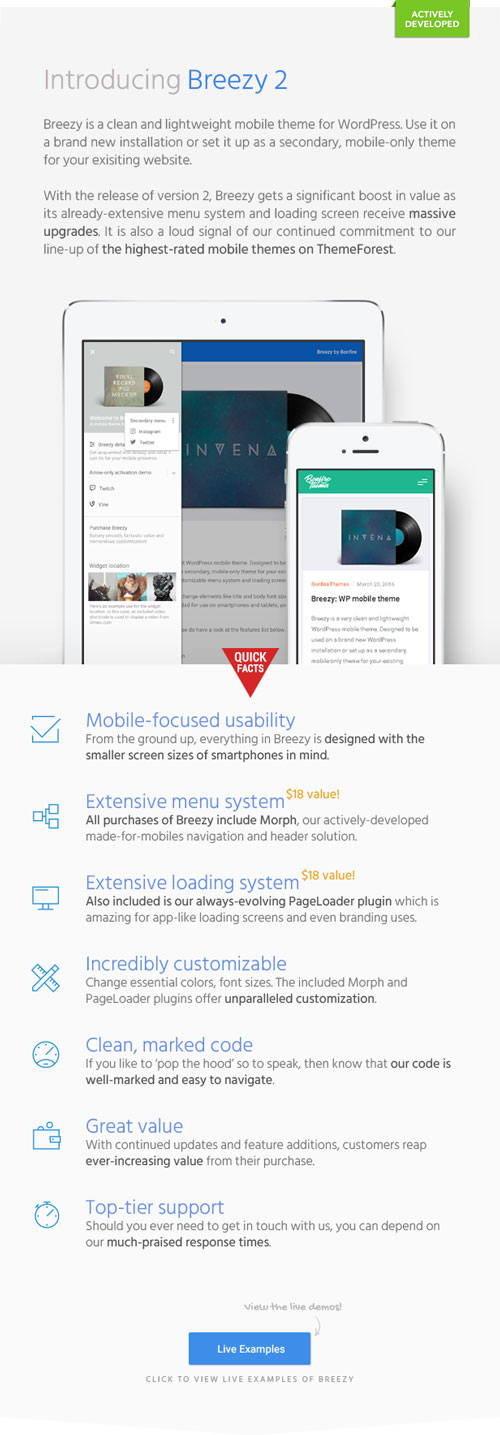 ThemeForest - Breezy: Mobile Theme for WordPress 10927408