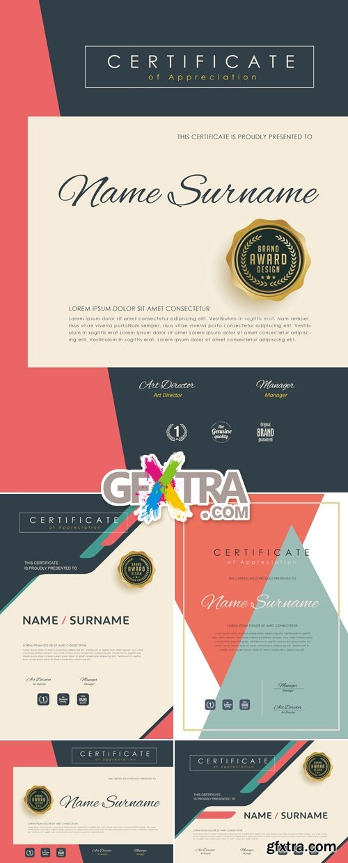 Modern Certificates Templates Vector