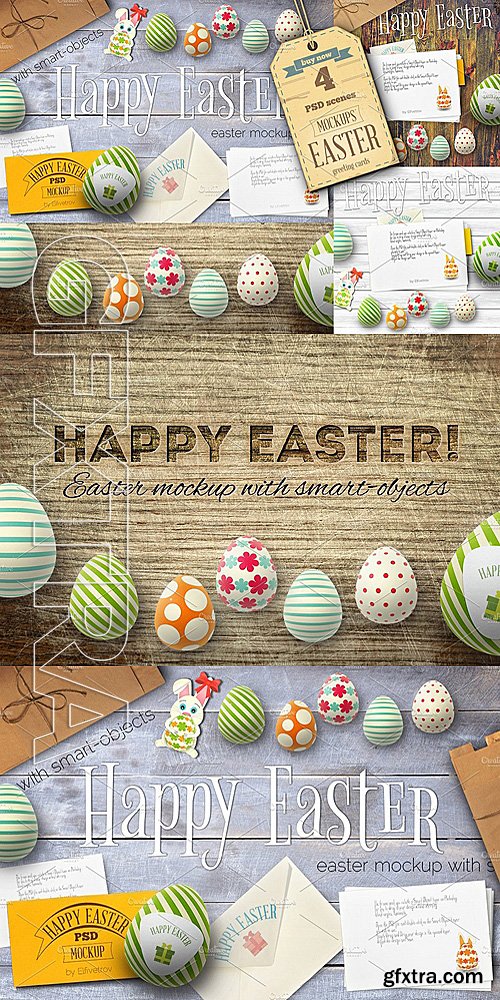 CM - Easter Cards Mockup 1160996