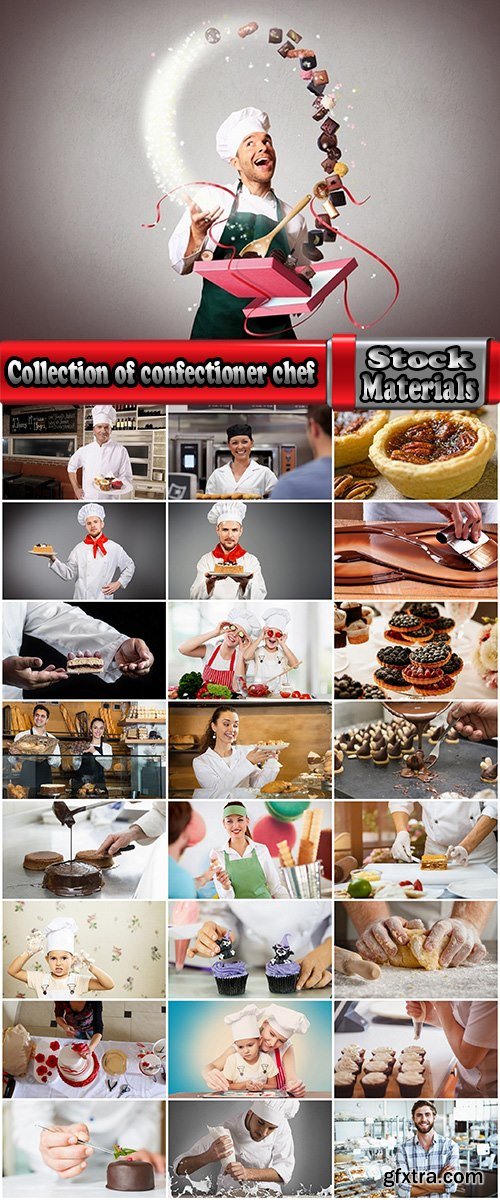 Collection of confectioner chef pastries sweets cake pie 25 HQ Jpeg