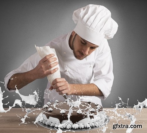 Collection of confectioner chef pastries sweets cake pie 25 HQ Jpeg