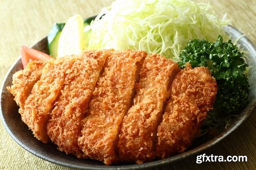 Collection of cutlet grilled meat chops in breadcrumbs 25 HQ Jpeg