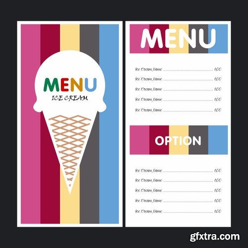 Collection menu food fast food cooking meal drink vector image 4-25 EPS