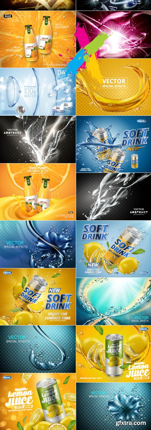 Advertising poster brand ads digital background vector